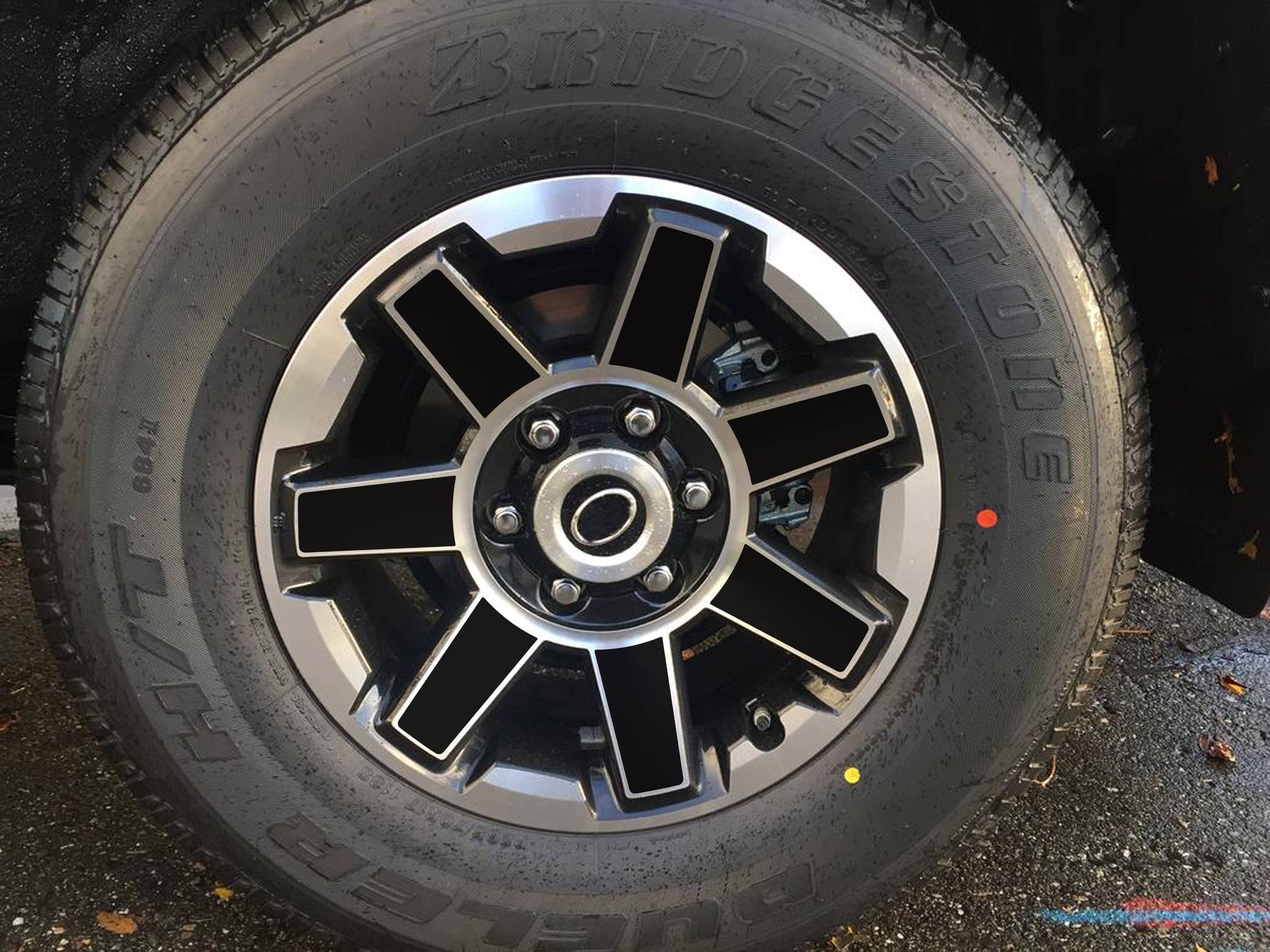 Toyota 4Runner TRD Wheel Decals Overlay